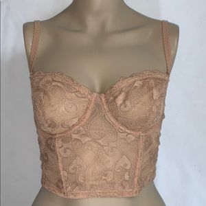Gilligan & O’malley Nude Lace Bustier Bralette